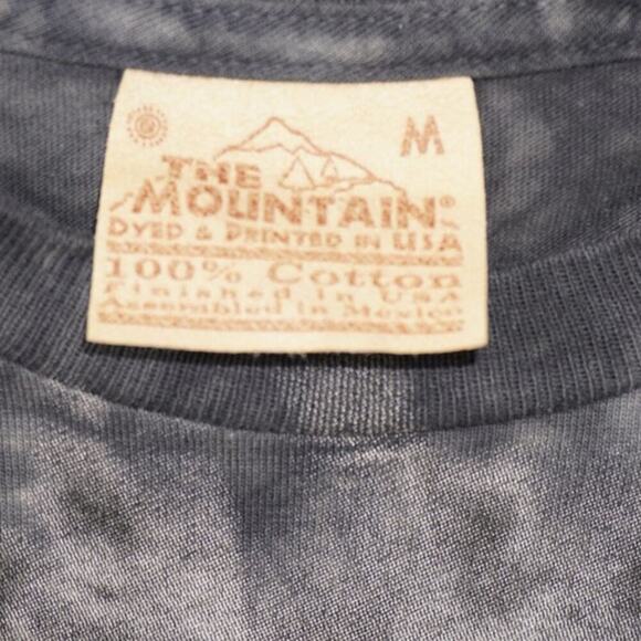 Vintage The Mountain Wolf Long Sleeve Tie Dye Graphic Shirt Gray Size XL - Picture 2 of 3